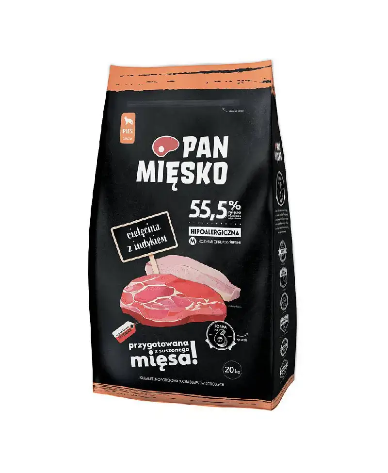 Pan Mięsko cielęcina z indykiem 20kg M