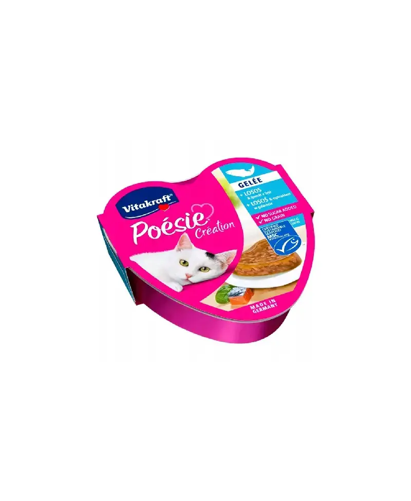 Vitakraft Poesie łosoś szpinak tacka 85g