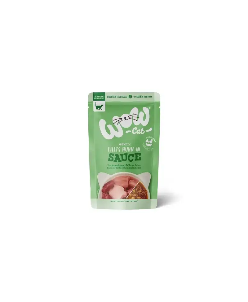 WOW CAT - Huhn in sauce 85g - Filety kurczaka w sosie