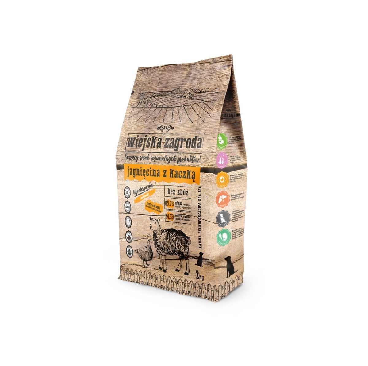 Wiejska Zagroda jagnięcina z kaczką dla psa 2kg