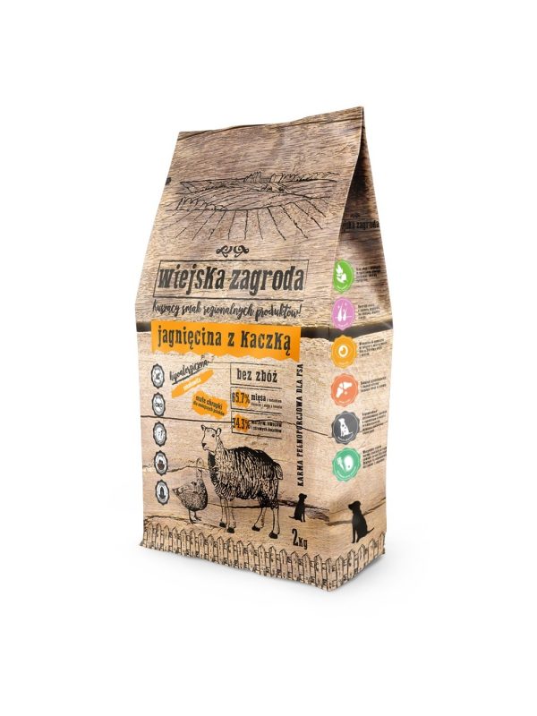 Wiejska Zagroda jagnięcina z kaczką dla psa 2kg