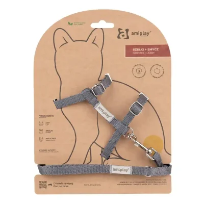 Zestaw dla kota Samba M szary