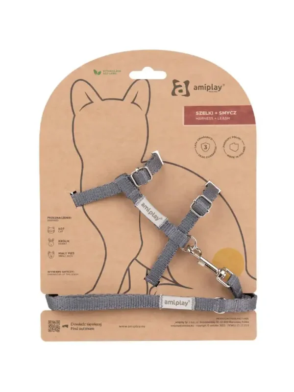 Zestaw dla kota Samba M szary