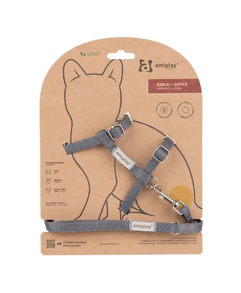 Zestaw dla kota Samba M szary