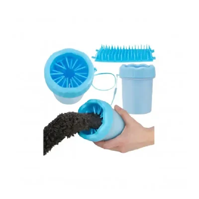 Czyścik do łap dla psa niebieski silikonowy 9.7cm x  11,9cm S-M