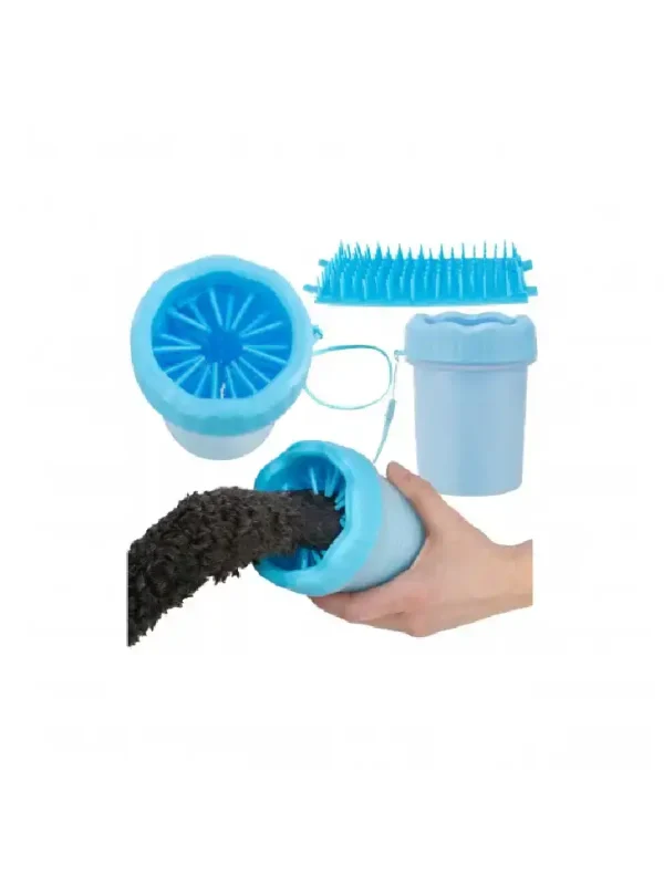 Czyścik do łap dla psa niebieski silikonowy 9.7cm x  11,9cm S-M