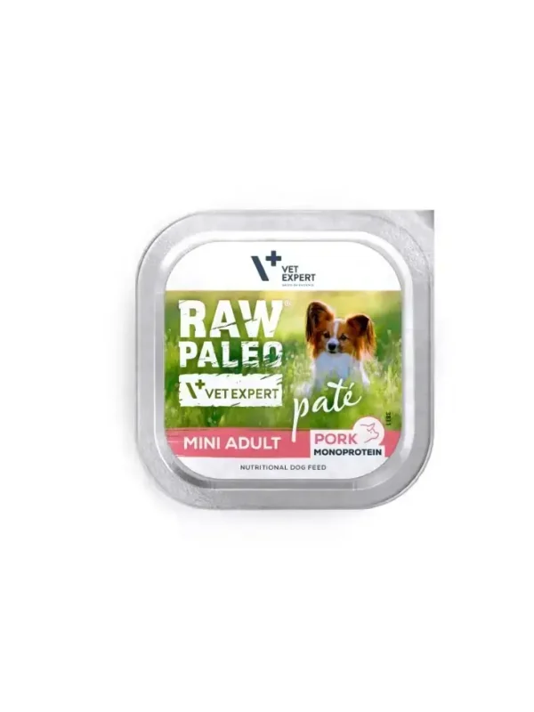 Raw Paleo pork pate mini adult alu tray 150g
