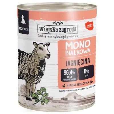 Wiejska Zagroda Mono dla szczeniaka jagnięcina 800g