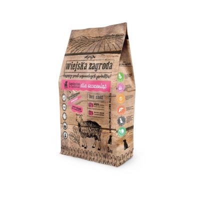 Wiejska Zagroda jagnięcina ze szpinakiem dla szczeniąt 2kg