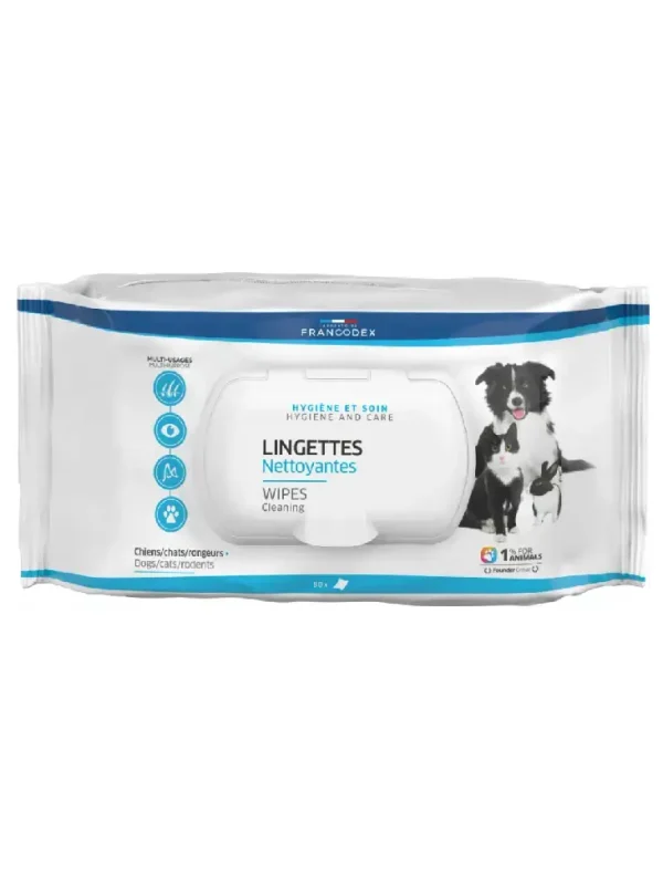 Francodex chusteczki do czyszczenia oczu, uszu, łap 80szt.