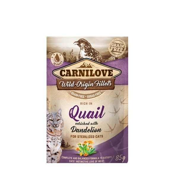 Carnilove z przepiórką z dodatkiem mniszka 85g