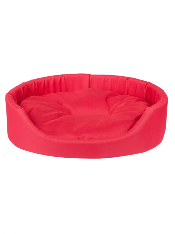 AmiPlay Legowisko owalne Basic Czerwone S