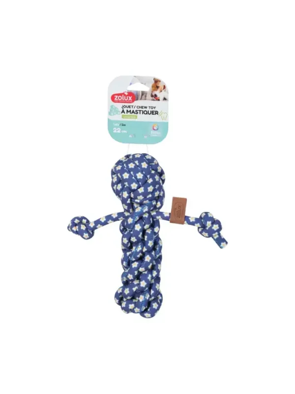 ZOLUX Zabawka dla psa gryzak ludzik sznur BLUE FLOWER 22cm