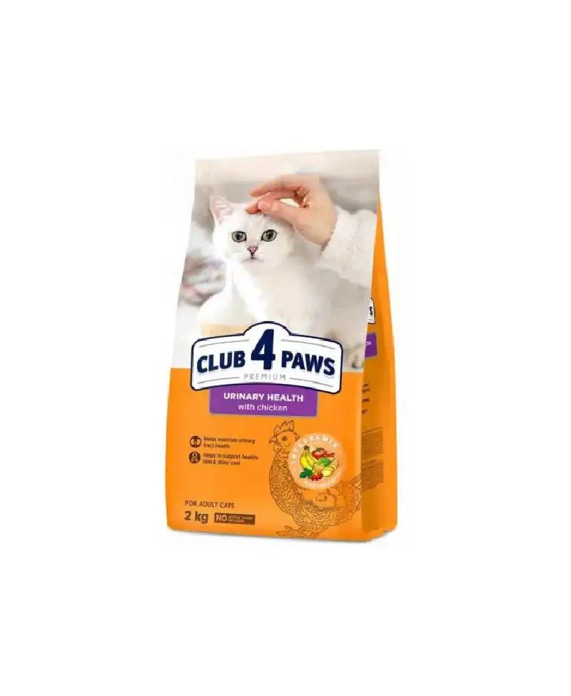 CLUB 4 PAWS Premium Kot karma sucha Urinary health- z kurczakiem 2kg