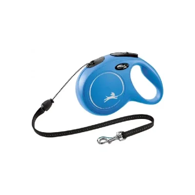 Smycz Automatyczna New Classic linka M 8m niebieska