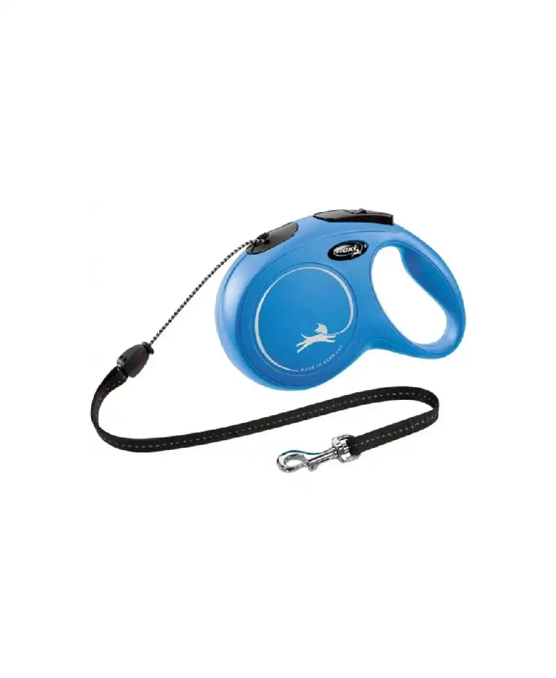 Smycz Automatyczna New Classic linka M 8m niebieska