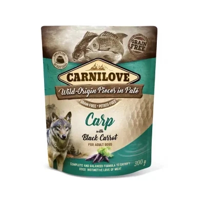 Carnilove dog pouch Carp&Black Carrot 300g