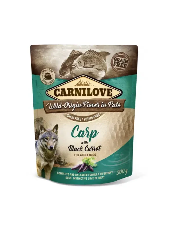 Carnilove dog pouch Carp&Black Carrot 300g