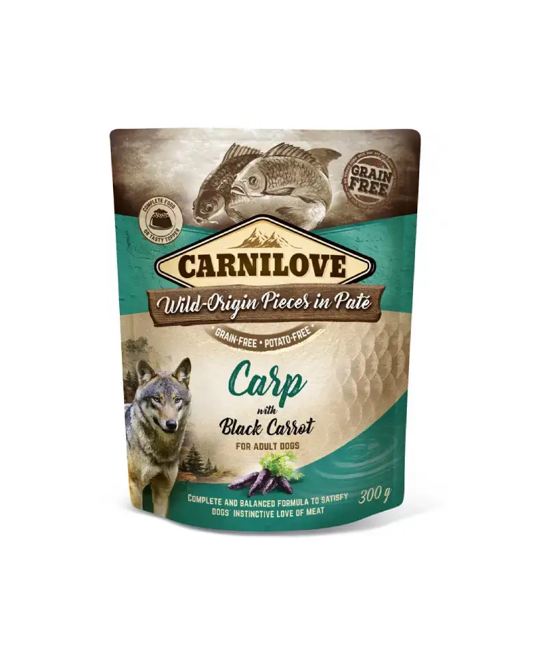 Carnilove dog pouch Carp&Black Carrot 300g