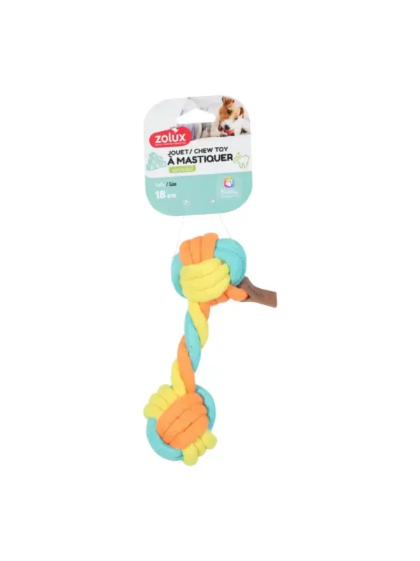 ZOLUX Zabawka dla psa gryzak hantel sznur TWIST 18cm