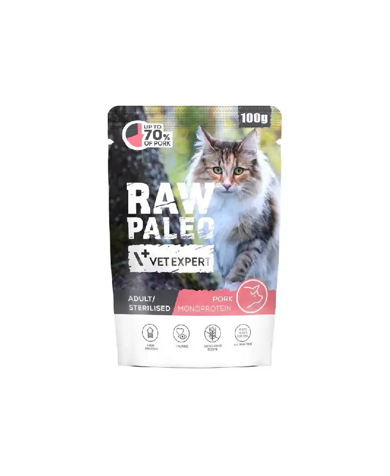 Raw Paleo Adult Sterilised Cat Pork 100g