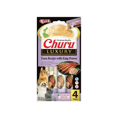 Inaba Cat Churu Luxury Tuna with Prawn 4 x tubka 14g