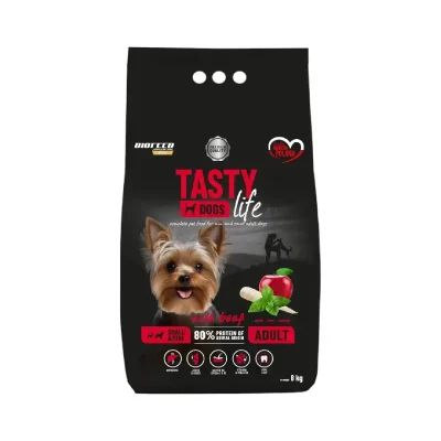 BioFeed Tasty Dog Life Karma z Wołowiną dla Psów Dorosłych Małych Ras 8kg
