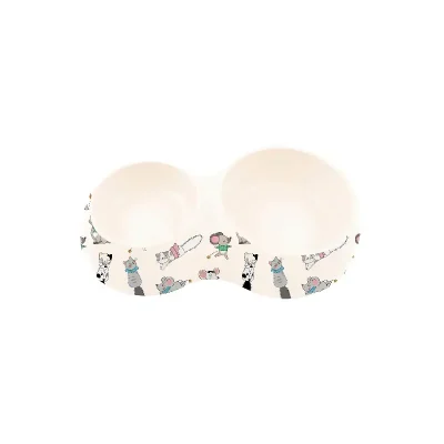 ZOLUX Miska dla kota podwójna wzór koty i myszy CHATOUILLE 2x230ml