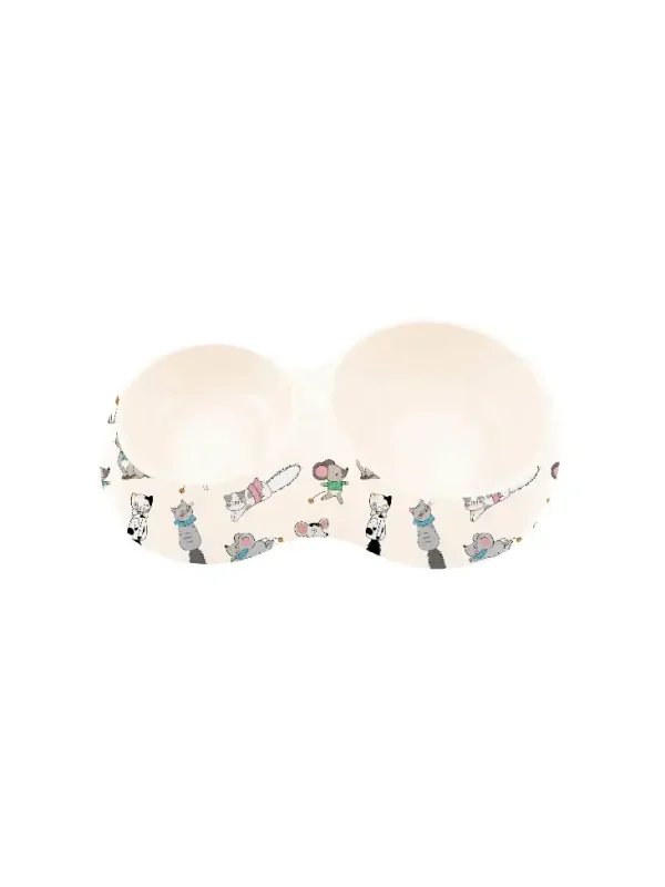 ZOLUX Miska dla kota podwójna wzór koty i myszy CHATOUILLE 2x230ml