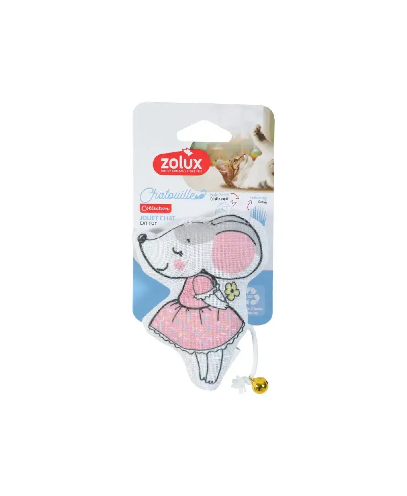 ZOLUX Zabawka dla kota dzwonek kocimiętka mysz tutu CHATOUILLE 11cm