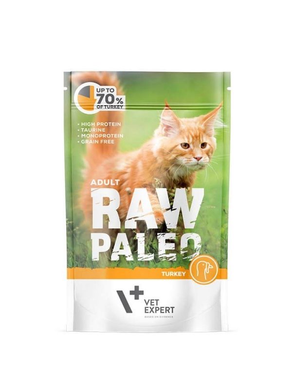RAW PALEO ADULT CAT TURKEY 100 G