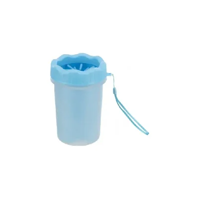 Czyścik do łap, dla psa, niebieski, silikon/PP, M-L, 10,8 x 15,5 cm