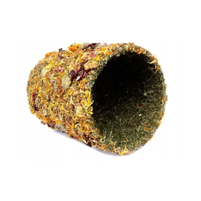 DUŻY TUNEL DLA GRYZONI ŚWINKI KRÓLIKA Z WARZYWAMI i KWIATAMI