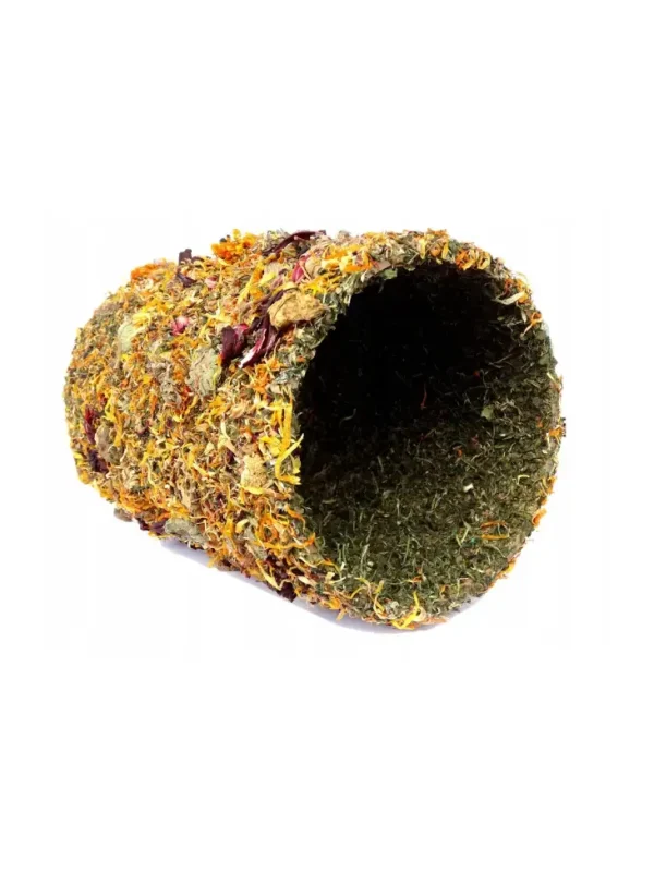 DUŻY TUNEL DLA GRYZONI ŚWINKI KRÓLIKA Z WARZYWAMI i KWIATAMI