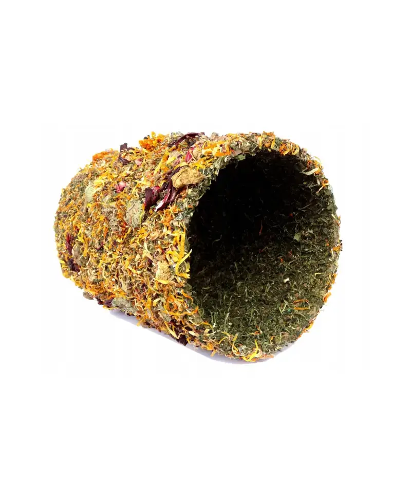 DUŻY TUNEL DLA GRYZONI ŚWINKI KRÓLIKA Z WARZYWAMI i KWIATAMI